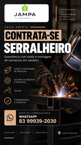 Contrata-se Serralheiro