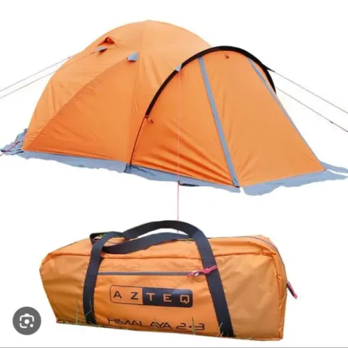 Barraca de Camping Azteq Himalaya 3 pessoas Coluna d'água de 6000mm Laranja