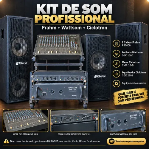 2 caixas Frahm + Wattsom + mesa Ciclotron