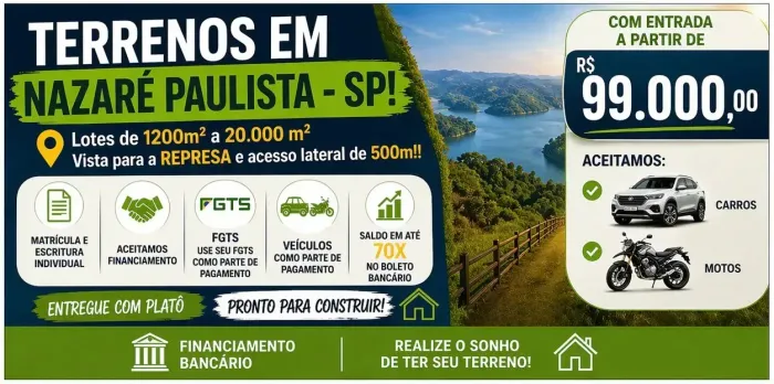 Terrenos Particulares e Documentados / Infraestrutura Completa