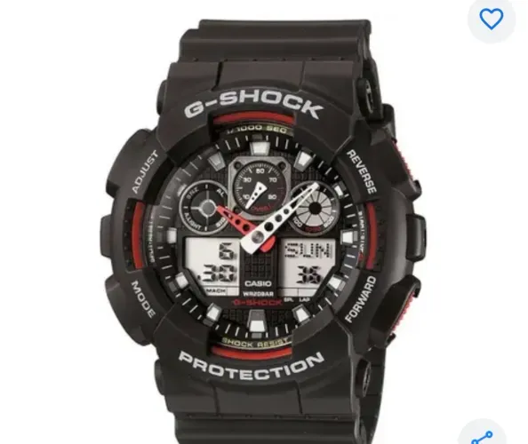 Gshock GA-100-1A4DR. Preto e vermelho
