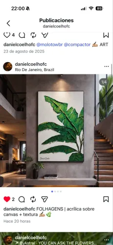 Tela Texturada Pintada a Mão 