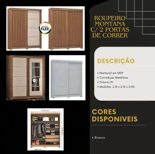Guarda roupa porta de correr