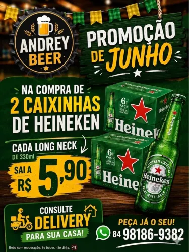 PROMOÇÃO HEINEKEN 5,90 PARA O MCJ APENAS 