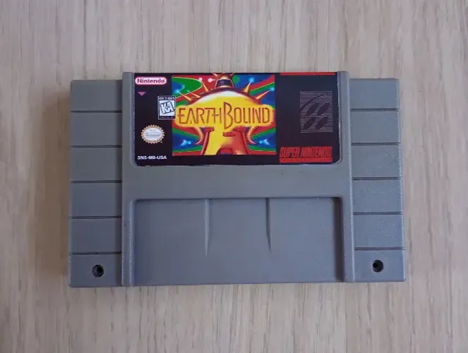 Earthbound repro em placa nova - salvando - Super Nintendo