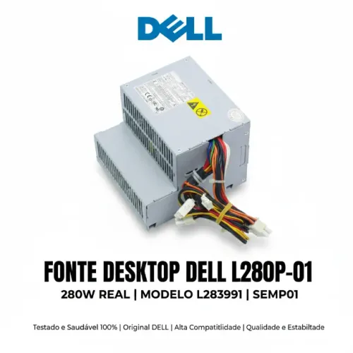 FONTE DESKTOP DELL L280P-01 280W REAL - ORIGINAL