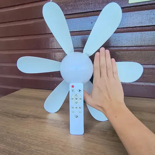 Ventilador Que Rosqueia No Bocal Da Lâmpada Com Controle