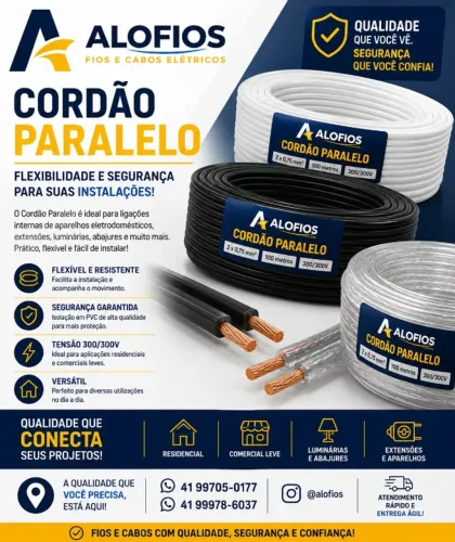 fios e cabos cordão paralelo