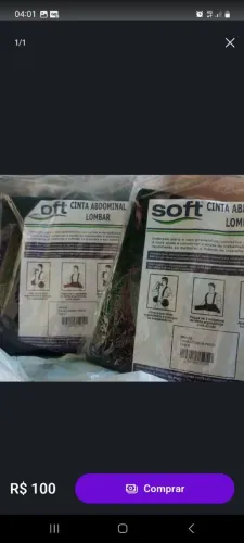 cinta de Proteção lombar 80real número da cinta é m