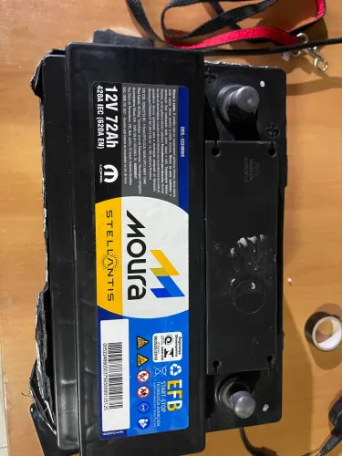 Bateria moura efb 72 amp start stop. Semi nova 