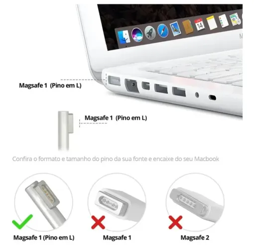 Carregador para MacBook 85W MagSafe modelo A1172
