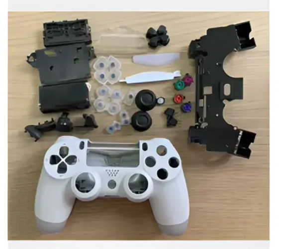 Carcaça Completa Controle PS4 - Branco com Cinza