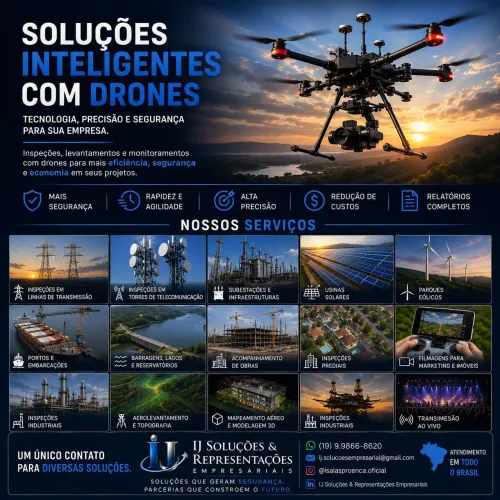 Inspeção com Drone | Fotos Aéreas | Mapeamento | Obras | IJ Soluções