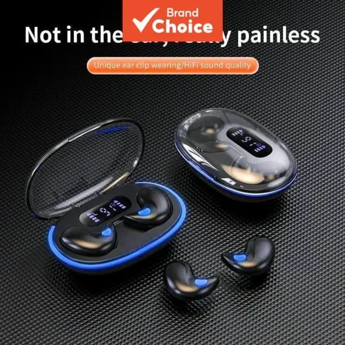 ? Ear Clip: Não entra no ouvido, zero dor. Som HiFi + Bateria LED. Link ?