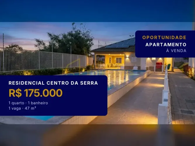Exclusivo: Apartamento em Condomínio Club no Residencial Centro da Serra Agende sua Visit