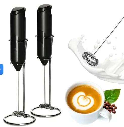 Mini Mixer Com Suoporte Batedor Misturador Bebidas Café Leite à Pilha z1500