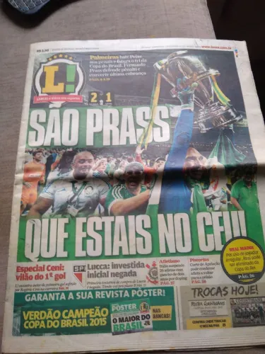 Jornais Palmeiras campeão 15,16 e 18