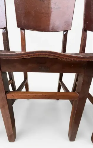 Conjunto de 6 cadeiras MIELE Imbuia maciço