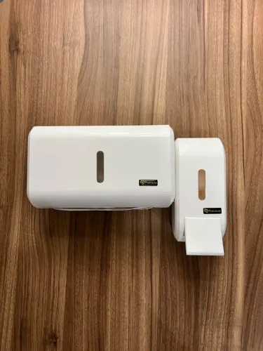 Kit dispensa sabonete e papel toalha