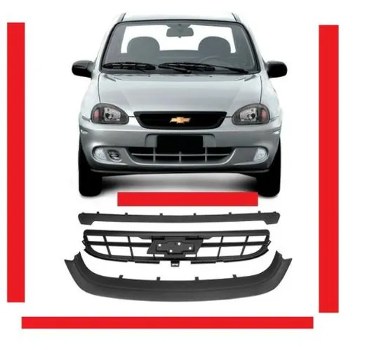 Grade Central Inferior E Superior Corsa Classic 09 10 Preta s emblema kzccb pfmym