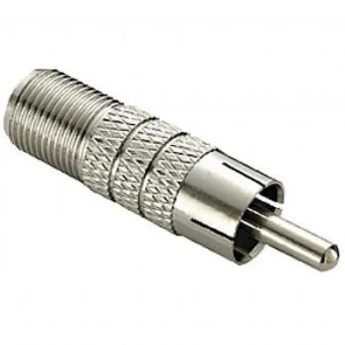 Conector Adaptador F Fêmea Para Rca Macho Coaxial Cftv