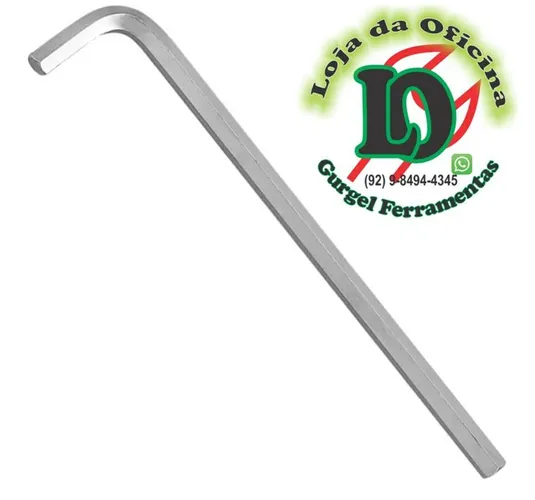 Chave L Hexagonal Extra Longa de 6mm - KINGTONY-112506M<br><br>