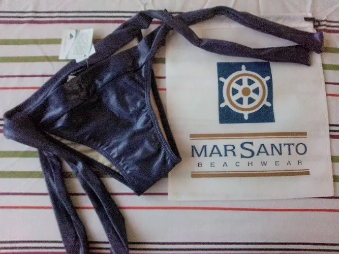 Biquíni Parte De Baixo Calcinha de amarrar M/G Novo Azul Marinho