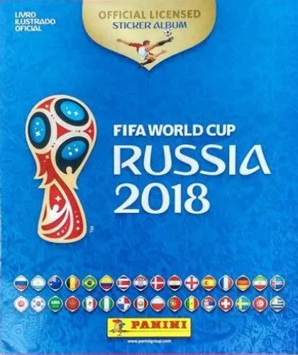 Álbum de figurinhas oficial Panini, Copa do Mundo 2018 que será realizada na Rússia. Vazio