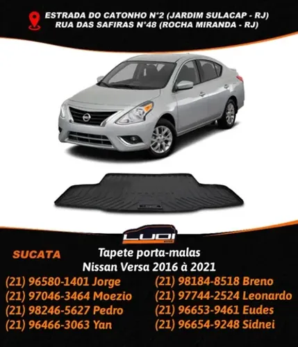 Tapete porta-malas Nissan Versa 2016 à 2021