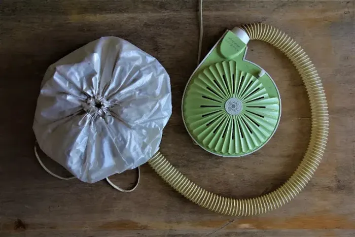 Secador Cabelo Hair Dryer GE com Case - Verde Limão - Anos 60