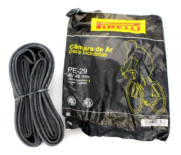 Câmara Bike 29 PE Mtb Pirelli 1.75 a 2.35 Schrader Grosso 48mm 79242