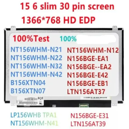 Tela Lcd Slim 30 Pin, Nt156whm-n42 Nt156whm-n32 N12 B156xtn