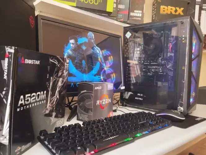 Pc Gamer completo Ryzen 7 5700g 16 GB de ram Monitor 24pl 1 ano de garantia