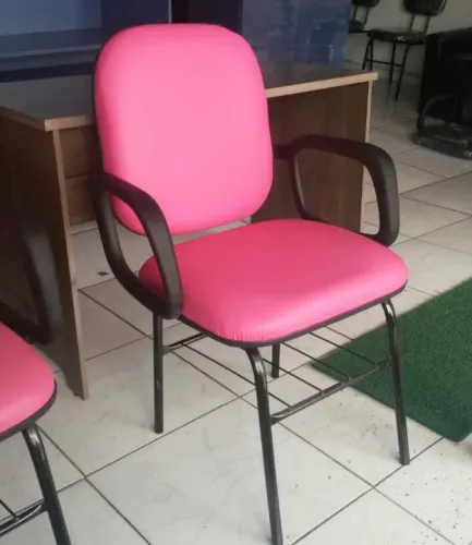 - cadeira rosa diretor nova - frete gratis