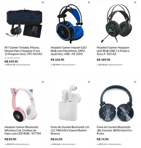 Headset e Fone de Ouvido