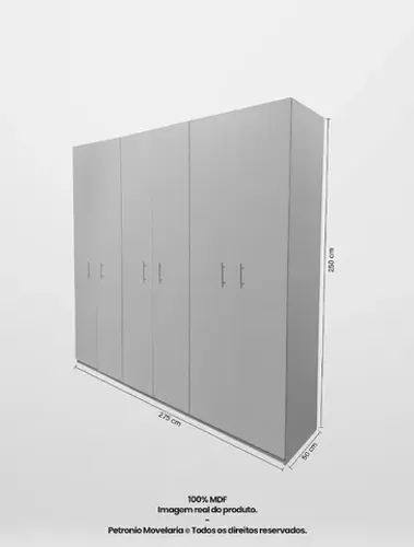 armario de quarto com 6 portas