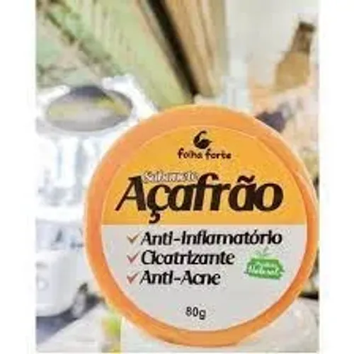 Sabonete Barra Açafrao 80g Antflamatorio Cicatrizante 80g