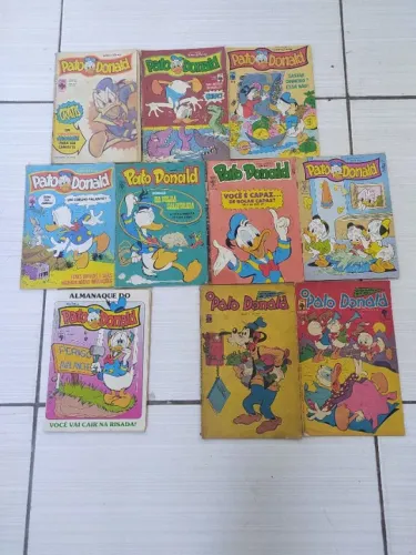 PATO DONALD - 09 EXEMPLARES REVISTINHA E 1 ALMANAQUE