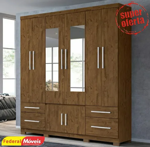 Guarda Roupa 8 Portas Novo Fazemos Entrega