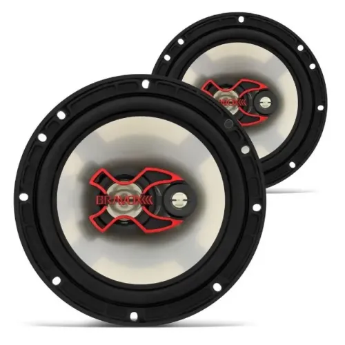 Kit Par de Alto Falantes Caixa Som Porta 6'' Polegadas Bravox 100w RMS Universal