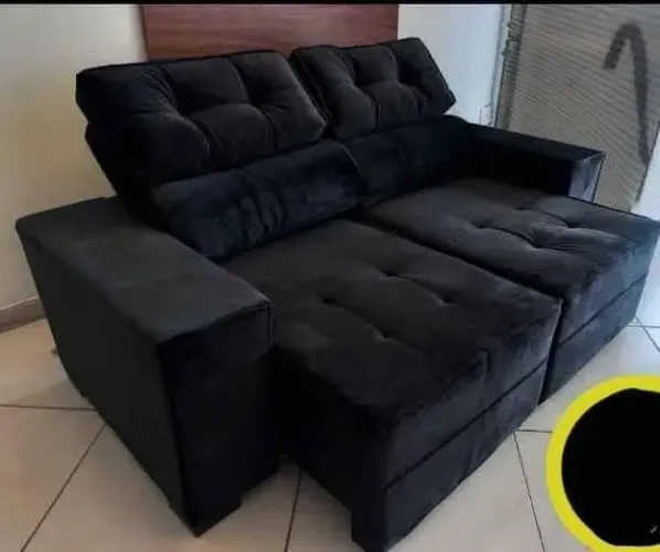 Sofá retrátil e reclinável frete grátis 