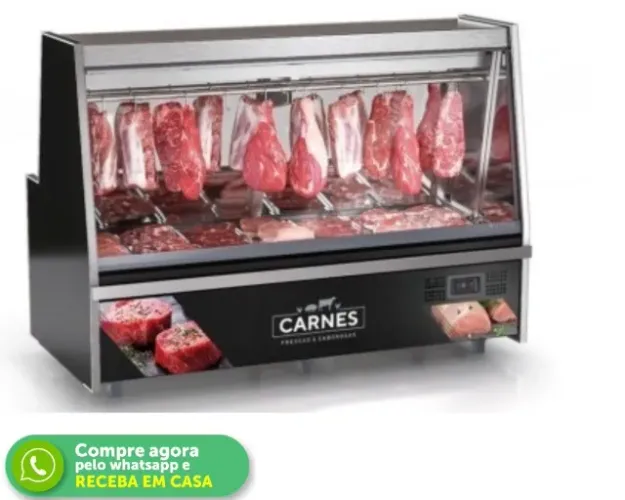 Balcão de Carnes 2M Preto Gelopar 220v
