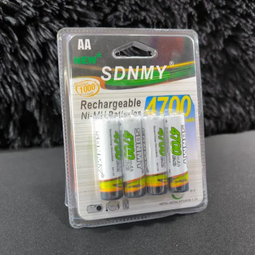 Pilhas Recarregáveis AA 4700 mAh SDNMY - 4 unidades 