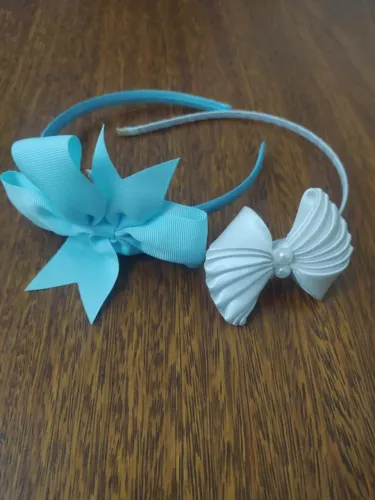Conjunto De Tiaras Azul E Branca