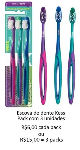 Escova de dentes média