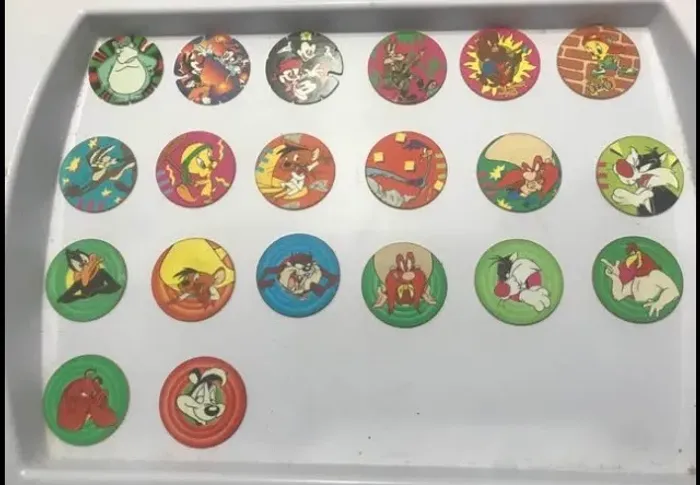 Elma Chips - 20 Tazos Animaniacs, Looney Tunes, Super e Mega Tazos 
