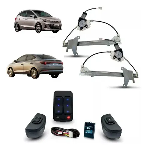 Kit De Vidro Elétrico Hb20 2022 Traseiro Com Modulo