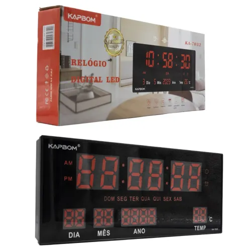 Relógio led digital 
