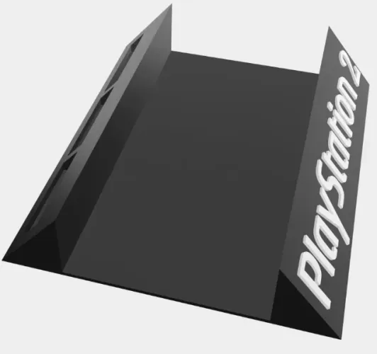 Suporte Vertical para Playstation 2 Fat ( ESCRITA PLAYSTATION 2 E ENTRDA P/ MEMORY CARD )
