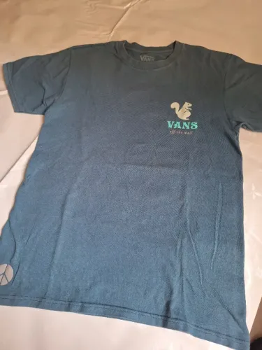 CAMISETA VANS - COR AZUL - TAMANHO P USADA EM MUITO BOM ESTADO